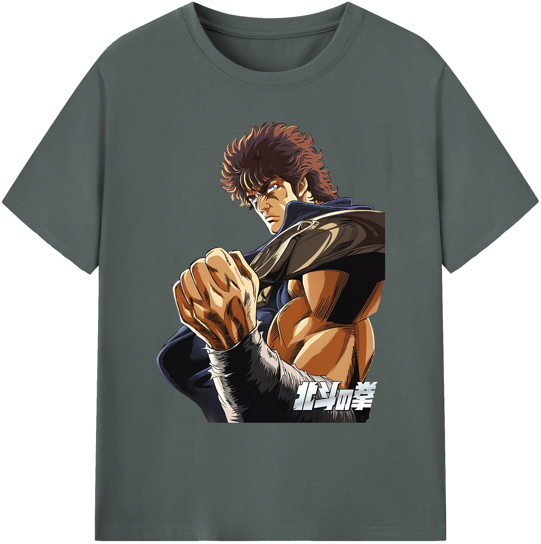 （画像用） 北斗の拳 Fist of the North Star 綿100％ メンズ半袖Tシャツ｜肌触りやわらか＆通気性